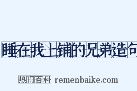 睡在我上铺的兄弟造句是什么意思的图片